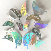 12Pcs Fashion 3D Hollow Butterfly Creative Wall Sticker For DIY Wall Stickers Modern Wall Art Home Decorations DIY Gift