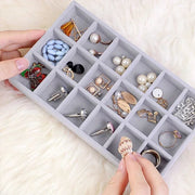 Velvet Jewelry Display Tray Case Stackable Exquisite Jewellery Holder Ring Bracelet Necklace Showcase Drawer Organizer Trays