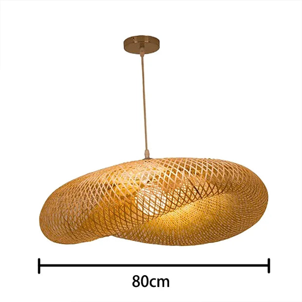 Handmade Vintage Bamboo Weaving Led Pendant Light For Living Room Kitchen  Rattan Woven Indoor Lighting Decorative Lights