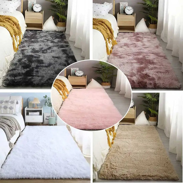 Plush Area Rug Bedroom Carpet Super Soft Foot Bedside Mat Fuzzy Children Carpet Prayer Rugs Living Room Rug Room Decoration