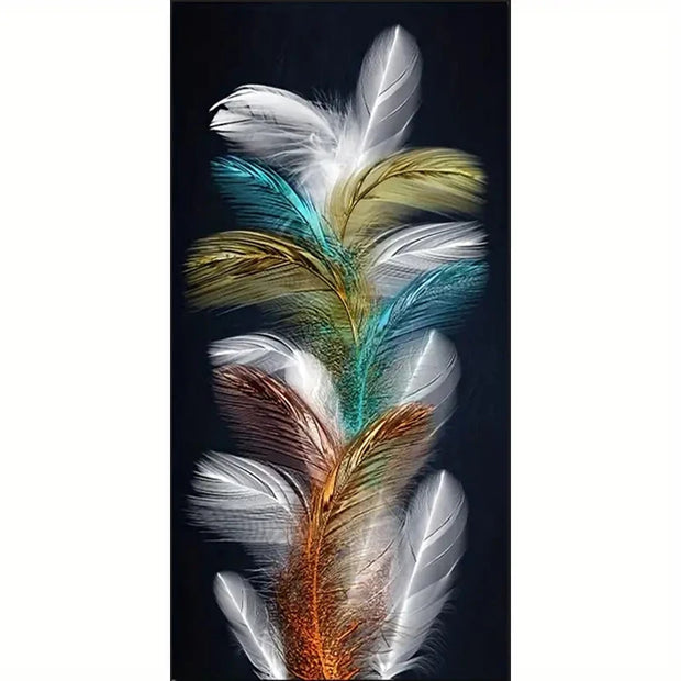 Modern Nordic Feather Printing Canvas Painting Wall Decoration Art Poster For Home Decor Living Room Home Decorative Painting