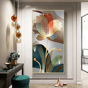 Abstract Flower Pictures Canvas Painting Luxury Golden Lines Modern Posters and Prints Gallery Living Room Home Decor Pictures