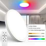 220V LED Ceiling Light Dimmable With Remote Control 24W 2700LM RGB 3000K-6500K Round Lamp Ceiling For Living Room Bedroom