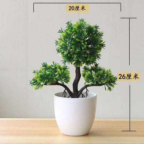 1pc Artificial Plants Bonsai Small Tree Simulation Plants Fake Flowers Table Potted Ornaments Home Decoration Hotel Garden Decor