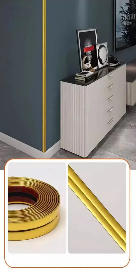 3M Self-adhesive mirror sticker Desk Furniture Edge Guard Strip Wall Internal External Corner Protector living room Decoration