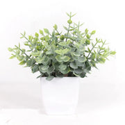 Artificial Plants Bonsai Eucalyptus Leaves Small Tree Pot Green Fake Plant Potted for Home Garden Room Table Decoration Indoor