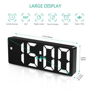 ORIA Upgraded LED Clock Digital Alarm Clocks Desktop Bedside Electronic Desk Watch Snooze Desk Clock Wake Up Alarm Clock