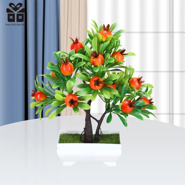 Artificial Plants Bonsai Small Tree Pot Fake Plant Flowers Potted Ornaments For Home Room Table Decoration Hotel Garden Decor