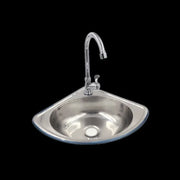 Stainless Steel triangle Basin corner wall-mounted kitchen vegetable washing sink single bowl Bathroom wash basins