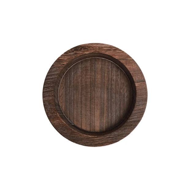 Bamboo Square Round Tray Ceramic Flowerpot Wooden Tray Practical Home High Quality Storage Tea Set Coaster Fruit Snack Tray