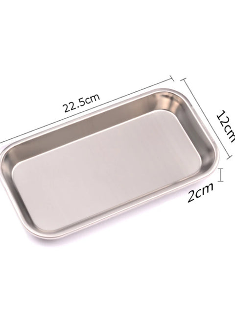 1/2pcs Kitchen Tray Stainless Steel Tool Nail Tattoo Dental Medical Device Supplies Square Storage Tray Dental Medical Tray Dish