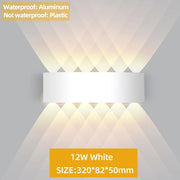 Up and Down LED Wall Lamp Waterproof IP65 Aluminium Interior Wall Light For Bedroom Living Room Corridor Indoor Outdoor Lighting