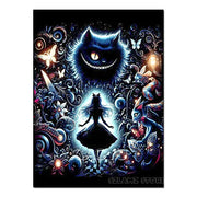 Disney Alice in Wonderland Diamond Painting Cheshire Cat Cartoon Cross Stitch Mosaic Kit Full Round/Square Drills DIY Art Decor