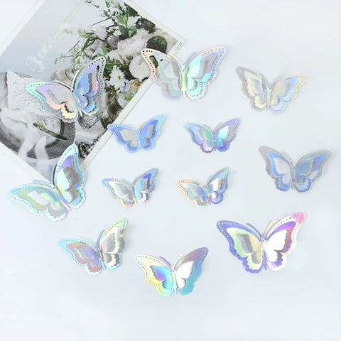 12pcs 3D Butterfly Wall Stickers Self Adhesive Butterfly Wallpaper For Home Living Room Decoration Kids Room Wall DIY Decal