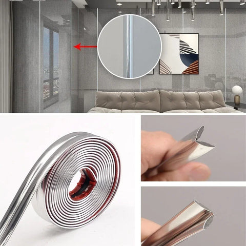 3M Self-adhesive mirror sticker Desk Furniture Edge Guard Strip Wall Internal External Corner Protector living room Decoration