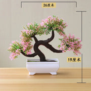 1pc Artificial Plants Bonsai Small Tree Simulation Plants Fake Flowers Table Potted Ornaments Home Decoration Hotel Garden Decor