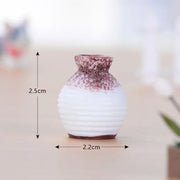 Resin Miniature Small Mouth Vase Diy Craft Accessory Home Garden Decoration Accessories Home Decoration Fine-cut Vase Ornament