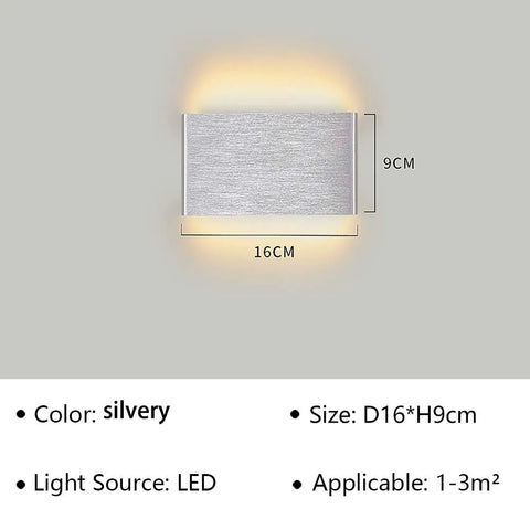 Modern LED Wall Lamp for Bedside Living Room Stairs Aisle Bathroom Home Decorations Wall Sconce Indoor Lighting Fixture Luster