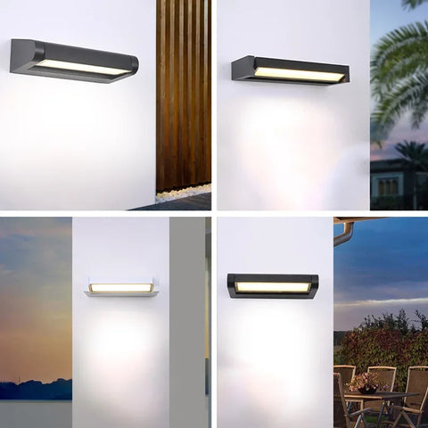 2025 new model.  Outdoor waterproof wall lamp.  Can rotate.  Aluminum and glass materials.  18W, minimalist landscape light