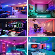 RGB LED Strip Lights 5050 Bluetooth APP Control Color Changing Light Flexible LED Lamp Tape Ribbon for Room Decoration Backlight