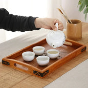 Japanese Wooden Tray Tea Tray Portable Decorative Miscellaneous Storage Tea Set Kitchen Storage Restaurant Service Tray