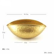 Large Size Golden Bowl Pot Vase Jubao Pot Flower Planting Handmade Iron Flower Pot for Home Hotel Decorative Gift Metal