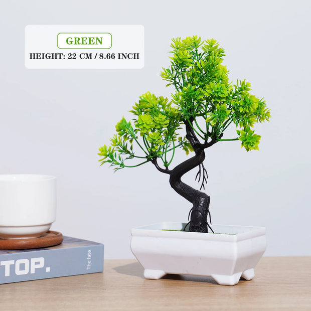 Artificial Plants Bonsai Small Tree Simulation Pot Plants Table Potted Ornaments for Hotel Garden Home Decor Fake Flower