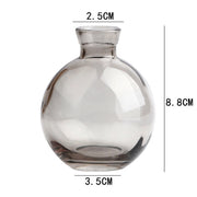 Simple Mini Glass Flower Vase Desktop Transparent Hydroponic Plant Bottle Living Room Flower Arrangement Pot Home Decoration