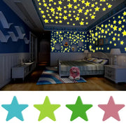 50X Glowing 3D Stars Glow in Dark on Wall Stickers Kids Baby Room Bedrooms Ceilings Home Decor Fluorescent Pentagram Wall Paper