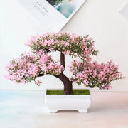 Artificial Plants Bonsai Fake Plant Flowers Potted Ornaments For Table Home Hotel Room  Decoration Garden Decor Small Tree Pot