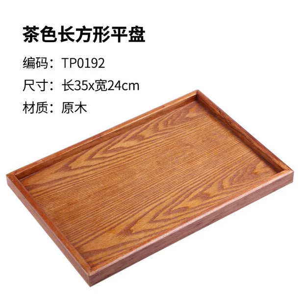 Japanese Wooden Tray Tea Tray Portable Decorative Miscellaneous Storage Tea Set Kitchen Storage Restaurant Service Tray