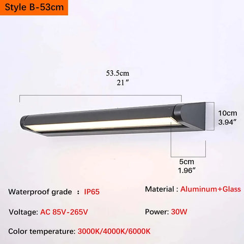 2025 new model.  Outdoor waterproof wall lamp.  Can rotate.  Aluminum and glass materials.  18W, minimalist landscape light