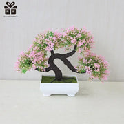 Artificial Plants Bonsai Small Tree Pot Fake Plant Flowers Potted Ornaments For Home Room Table Decoration Hotel Garden Decor