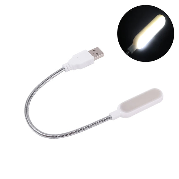 USB Book Light Portable Mini Night Light Flexible Bendable Reading Light for Table Lamp PC Computer Laptop Notebook