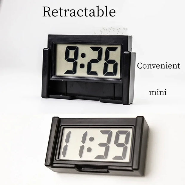 Mini Portable Desk Clock Date 12H Time Display AG10 Battery Powered Electronic Table LCD Clock for Travel Car Bedroom Home Decor