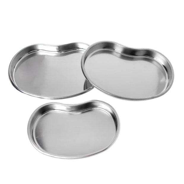 Stainless Steel Kidney Bowl Curved Trays Dental Tool Doctors Use Trays for Ideal for Surgical Medical Vet Tattooist