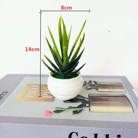 Artificial Plants Bonsai Fake Plant Flowers Potted Ornaments For Table Home Hotel Room  Decoration Garden Decor Small Tree Pot