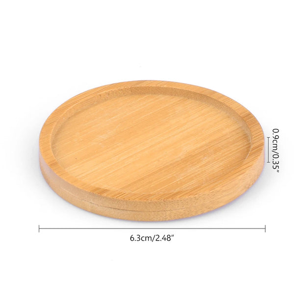 14 Style Round Square Flower Pots Planter Bamboo Tray Wood Holder Home Decor Gardening Supply Anti-Fade Simple Elegant Design