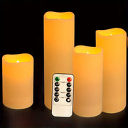 4/10pcs Flameless Candles With Remote, 2/4/6/8H Timer, Outdoor Indoor Waterproof Remote Control Candles Battery Operated,