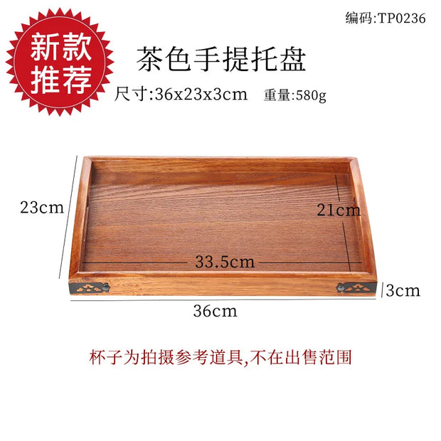 Japanese Wooden Tray Tea Tray Portable Decorative Miscellaneous Storage Tea Set Kitchen Storage Restaurant Service Tray