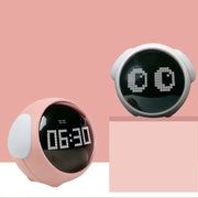 Multifunctional Expression Alarm Clock USB Rechargeable Night Light Child Voice Controlled Light for Thermometer Display