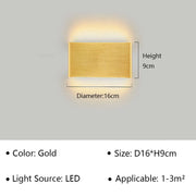 Modern LED Wall Lamp for Bedside Living Room Stairs Aisle Bathroom Home Decorations Wall Sconce Indoor Lighting Fixture Luster