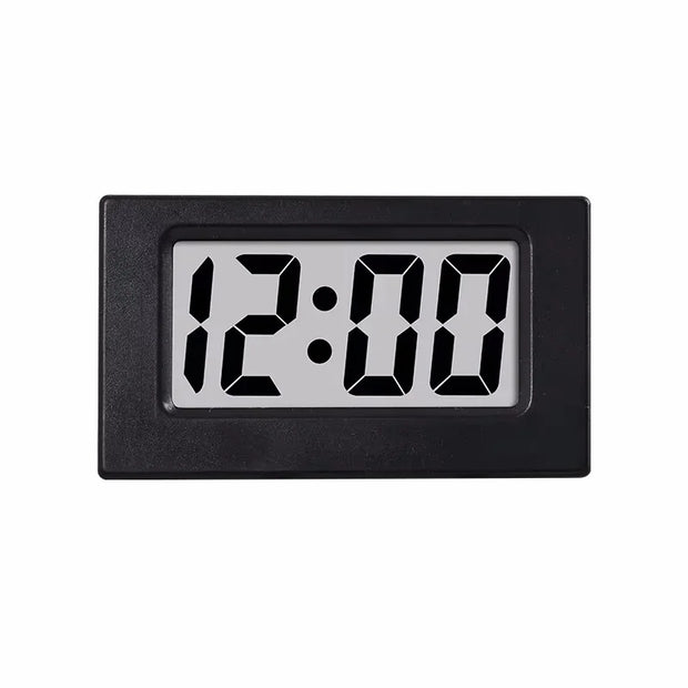 LR1130 Battery Powered Mini Desk Clock Date 12-Hour Time Display Portable Electronic Table LCD Clock for Travel Car Bedroom