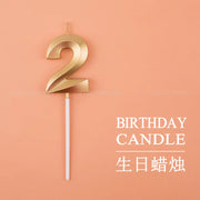 1Pc New 0-9 Number Birthday Candles Extended Big 3D Design Cake Candle Topper Decoration For Birthday Anniversary Celebration