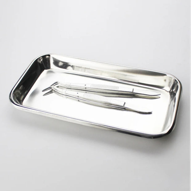 1/2pcs Kitchen Tray Stainless Steel Tool Nail Tattoo Dental Medical Device Supplies Square Storage Tray Dental Medical Tray Dish