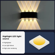 Up and Down LED Wall Lamp Waterproof IP65 Aluminium Interior Wall Light For Bedroom Living Room Corridor Indoor Outdoor Lighting