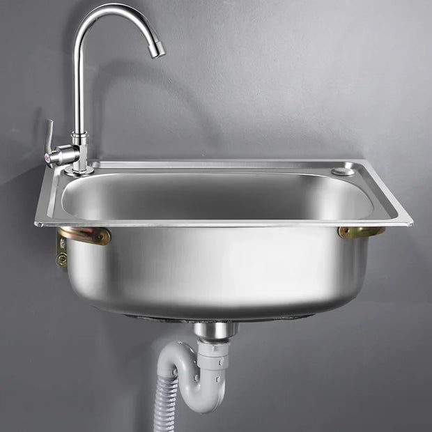 Kitchen sink Handmade stainless steel single bowl sink above counter or wall mounted vegetable Wash basin set mx4221950