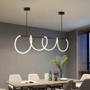 Italian Minimalist Chandelier Living Room Creative Bar Bedroom Line Restaurant Led Light Hanging Lighting DIY Pendant Lamp Home