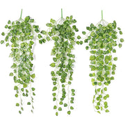 2 Pack Artificial Hanging Plants Fake Potted Greenery Vine Ivy for Home Wedding Wall Shelf Patio Garden Indoor Outdoor Decor