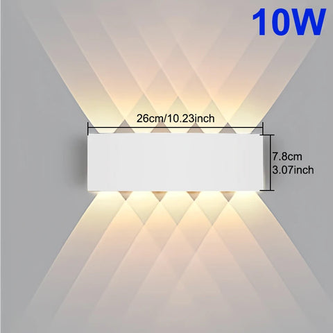 Led Wall Lamp Outdoor Indoor Waterproof Surface Mounted LED Up and Down Wall Light Porch Garden AC85-265V